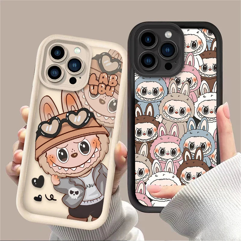 Labubu Silicone Case For iPhone - Shockproof Cover